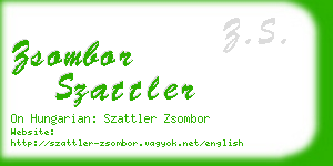 zsombor szattler business card